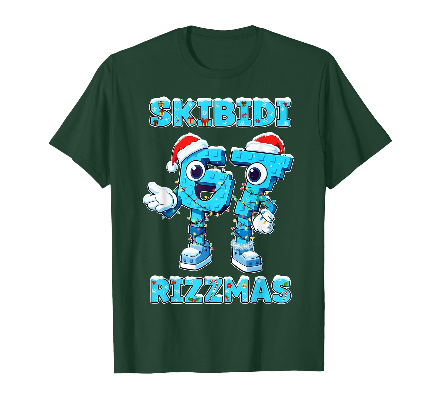 Skibidi 67 Rizzmas Six Seven Brainrot Gift for Men Women Kid T-Shirt