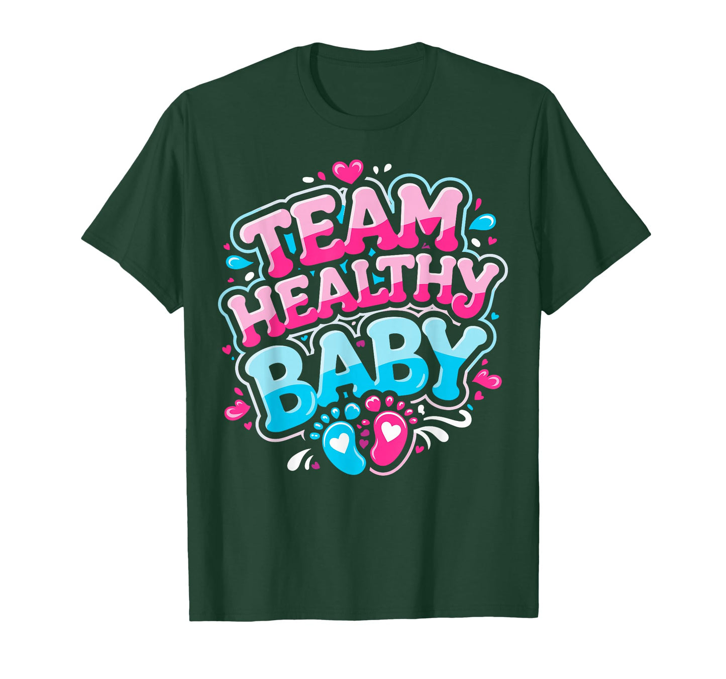 Team Healthy Baby Baby Gender Reveal Party T-Shirt