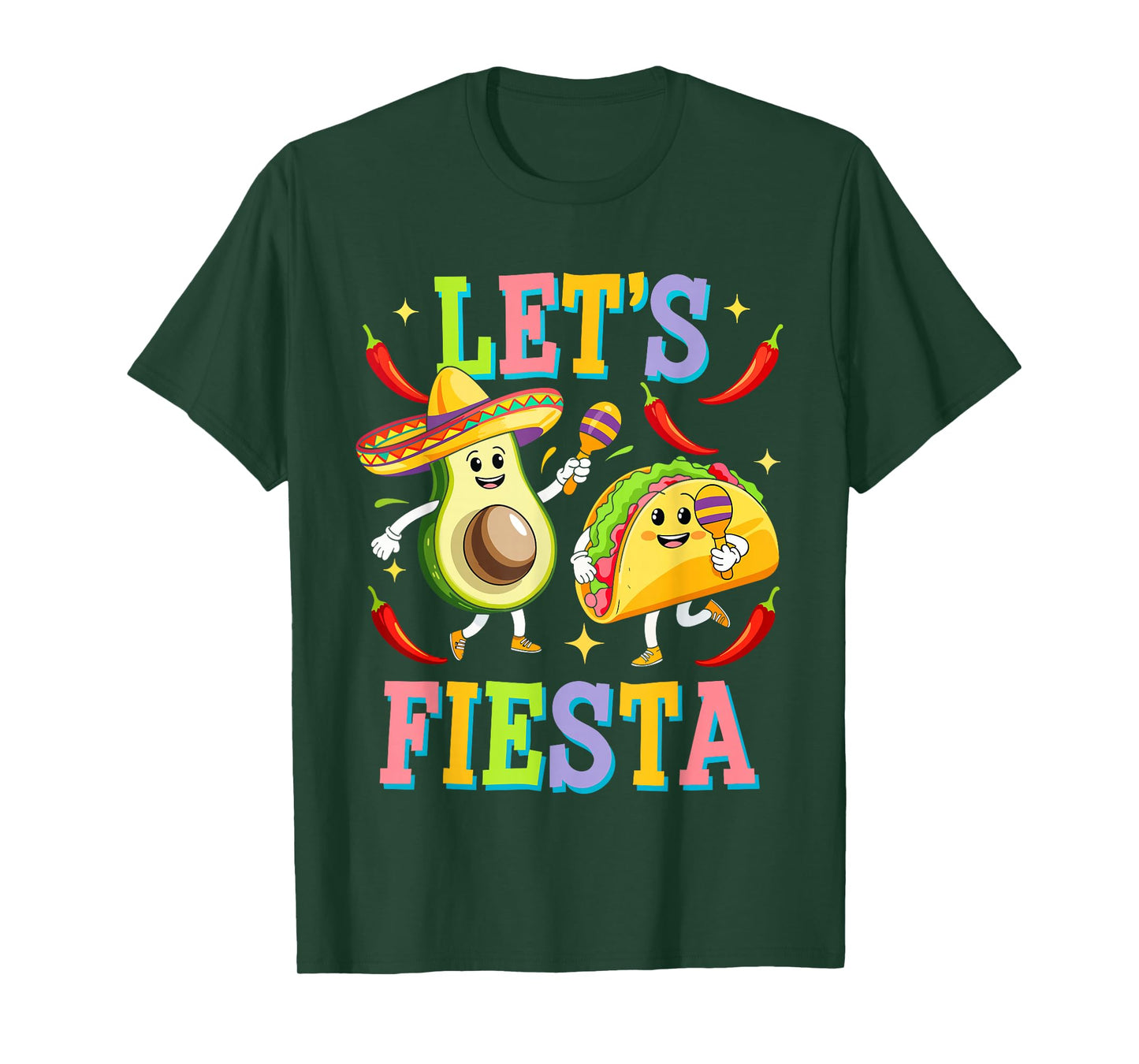 Let's Fiesta Shirt Mexican Men Women Kids Cinco De Mayo T-Shirt
