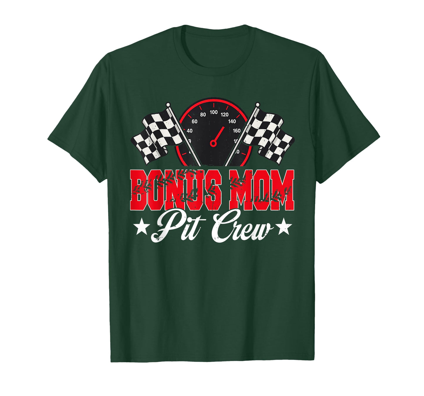 Race Car Birthday Party Racing Family Bonus Mom Pit Crew T-Shirt