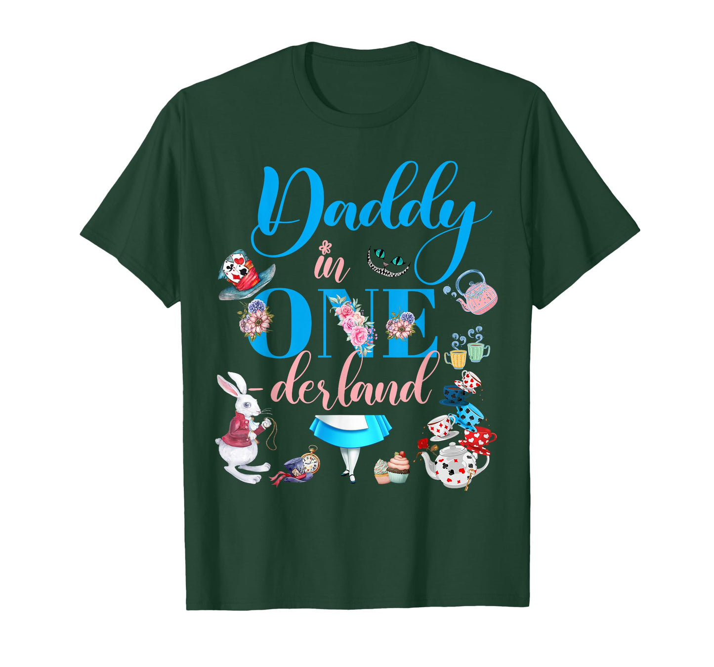 Alice in ONEderland Family Daddy Of The Birthday Girl T-Shirt