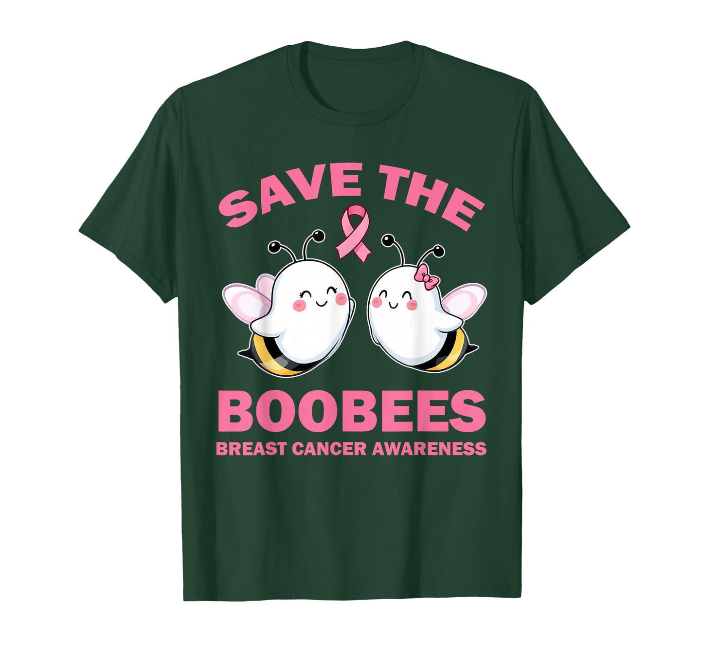 Save The Boobees Boo Bees Breast Cancer Halloween Women T-Shirt