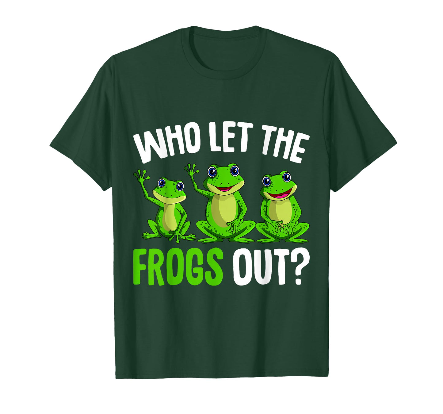 Who Let The Frogs Out Kids Girls Women Frogs T-Shirt