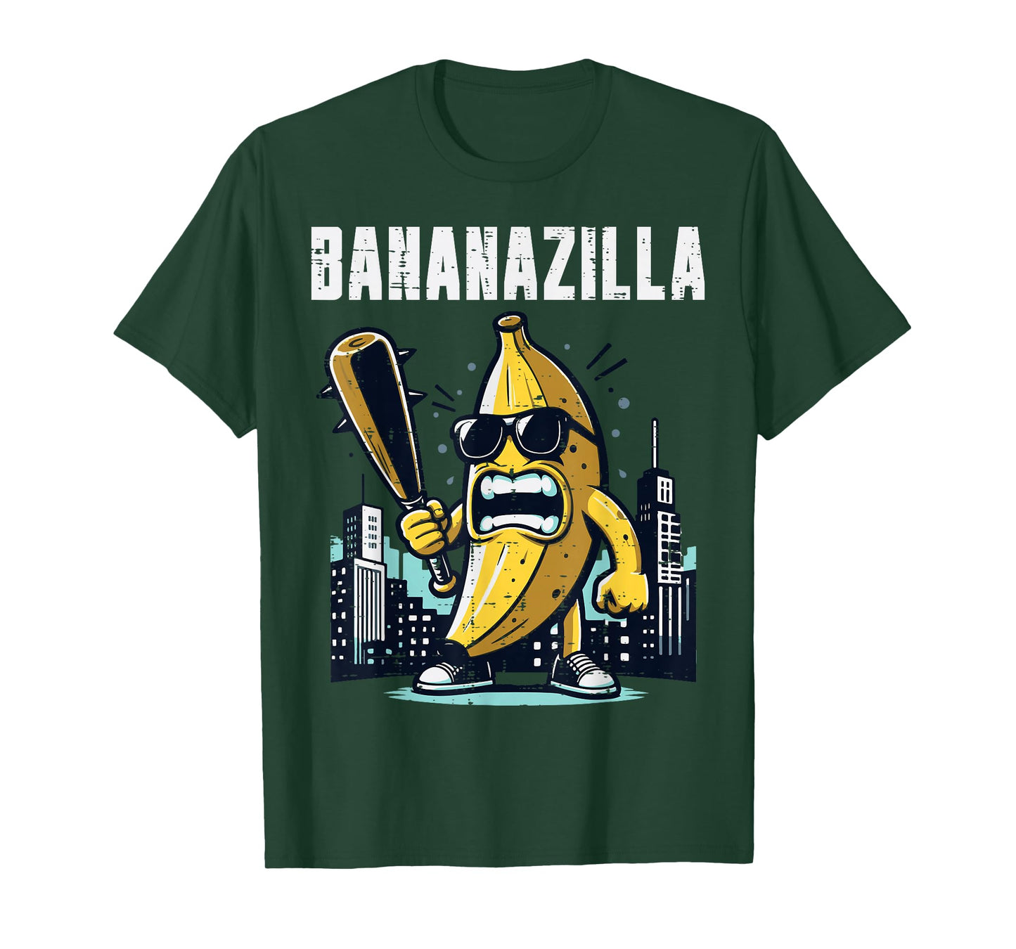 Banana Monster Bananazilla Funny Fruit Meme Men Kids Women T-Shirt