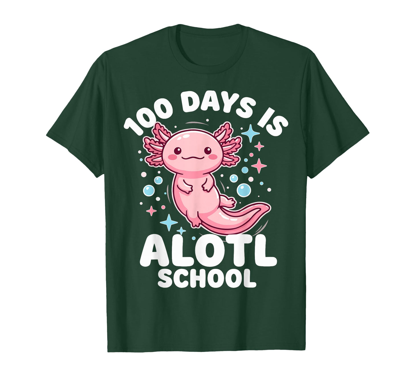 100 Days of School Axolotl T-Shirt