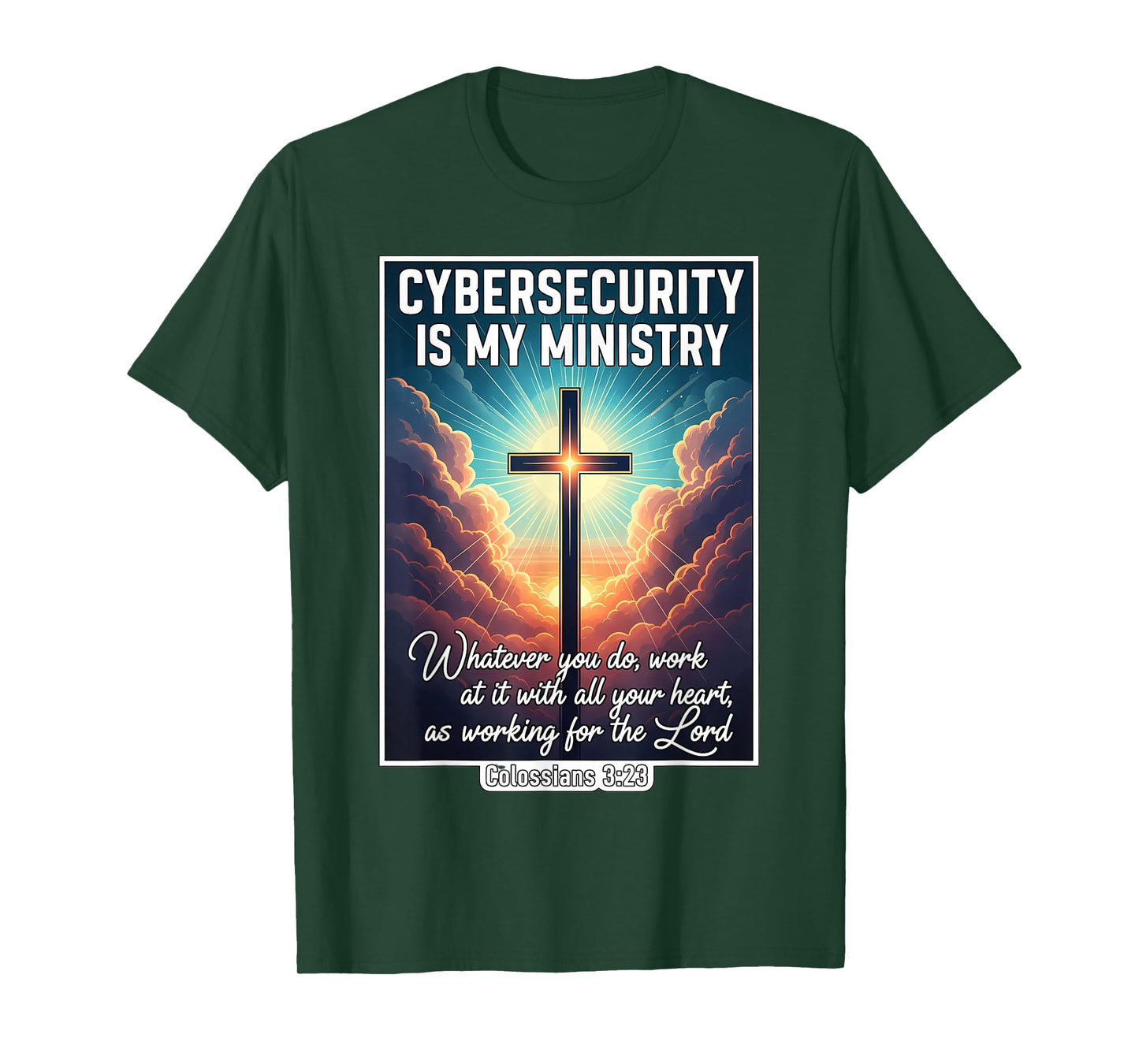 Christian Cybersecurity is My Ministry Specialist Analyst T-Shirt