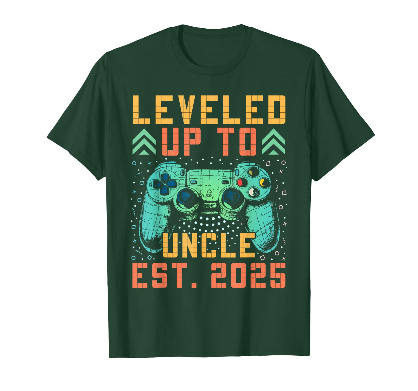 Promoted To Uncle 2025 Leveled Up To Uncle Est 2025 Gaming T-Shirt
