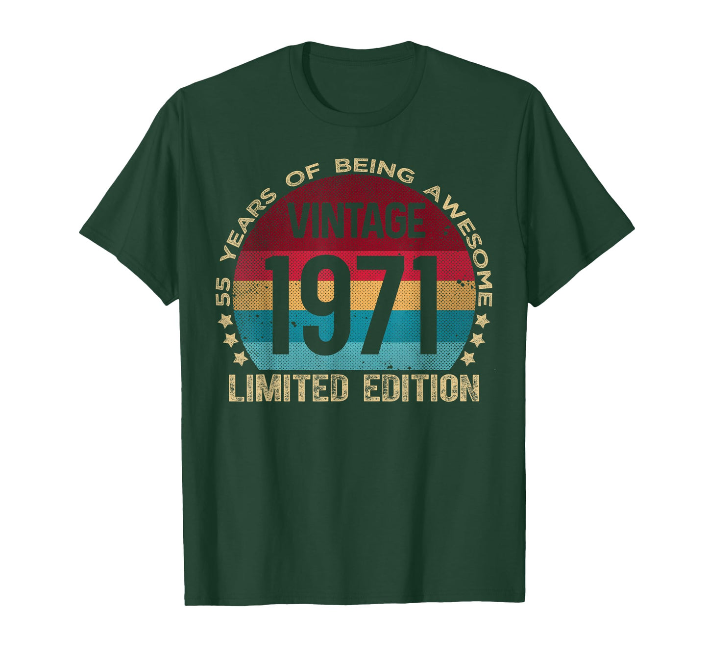 55 Year Old Gifts Vintage 1971 Limited Edition 55th Birthday T-Shirt