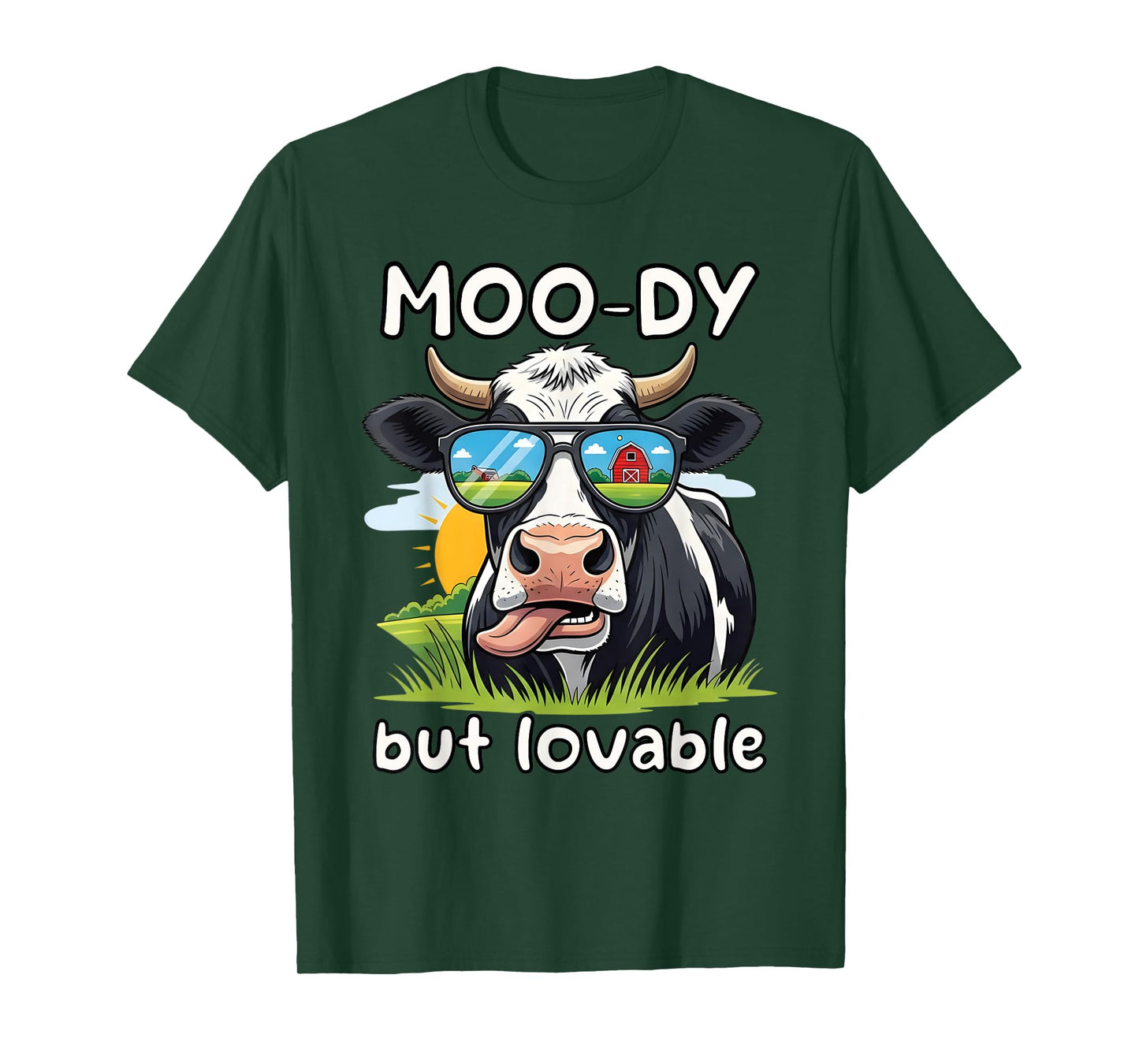 Moo-dy But Lovable Cow - Funny Farmer T-Shirt