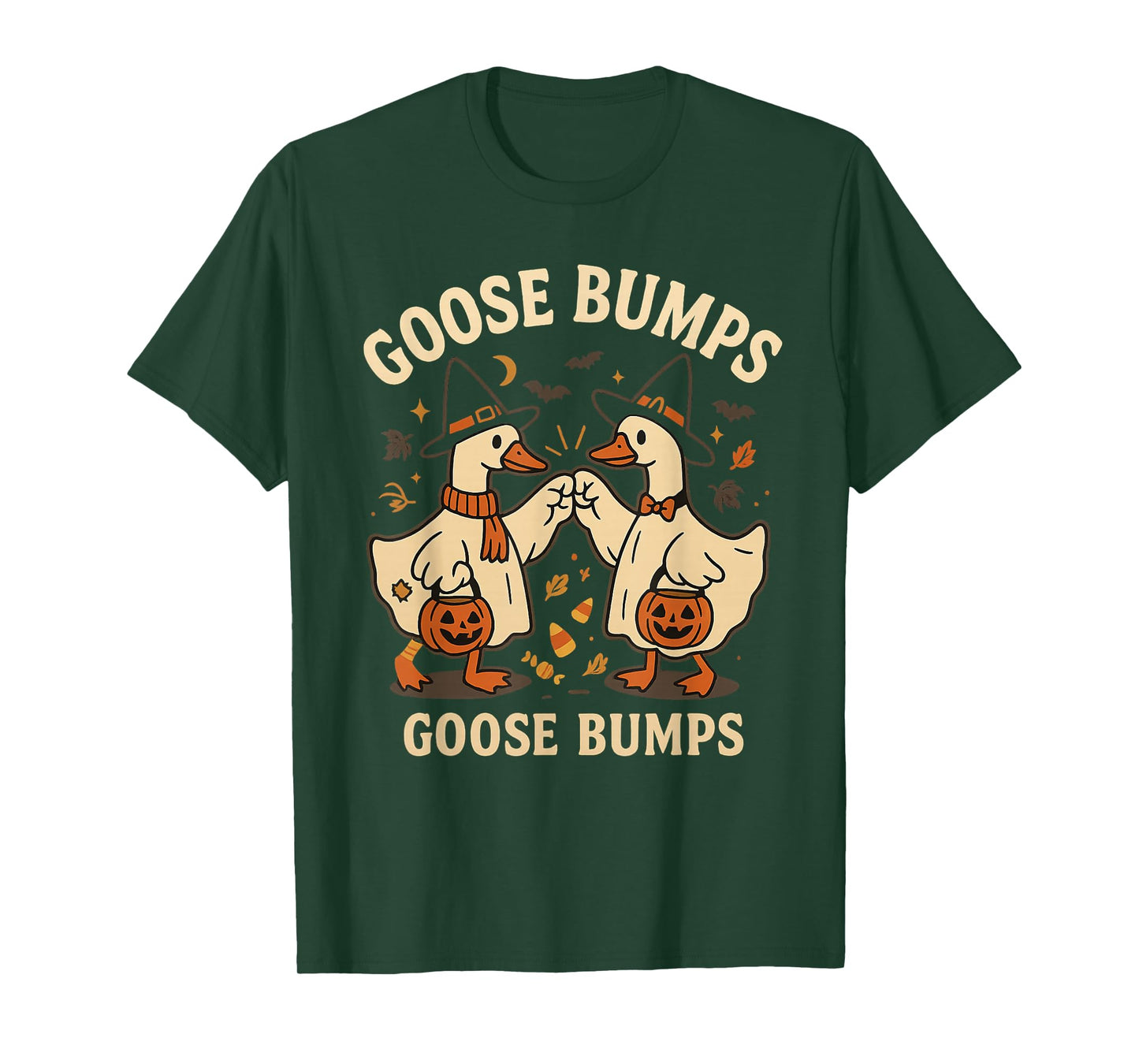 Goose Bumps Funny Halloween Geese Fist Bump T-Shirt