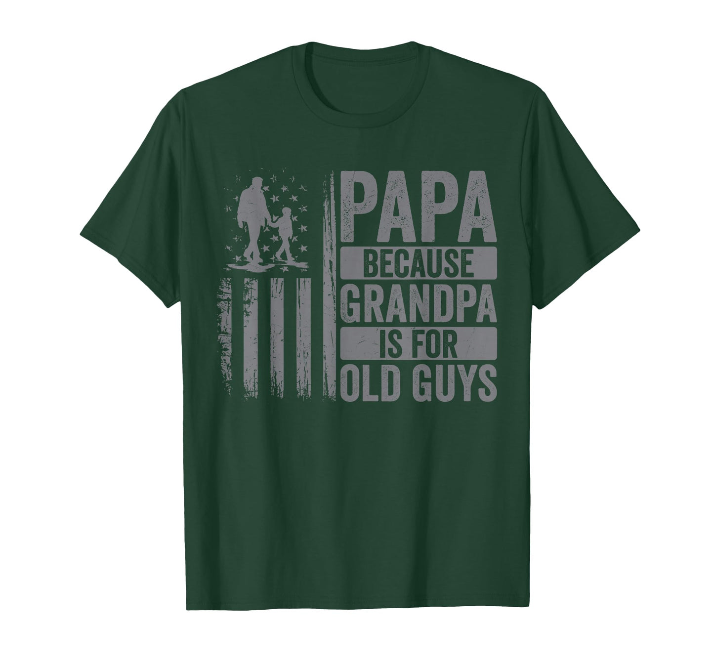 Papa Art for Grandpa Men from Grandkids Granddaughter USA T-Shirt