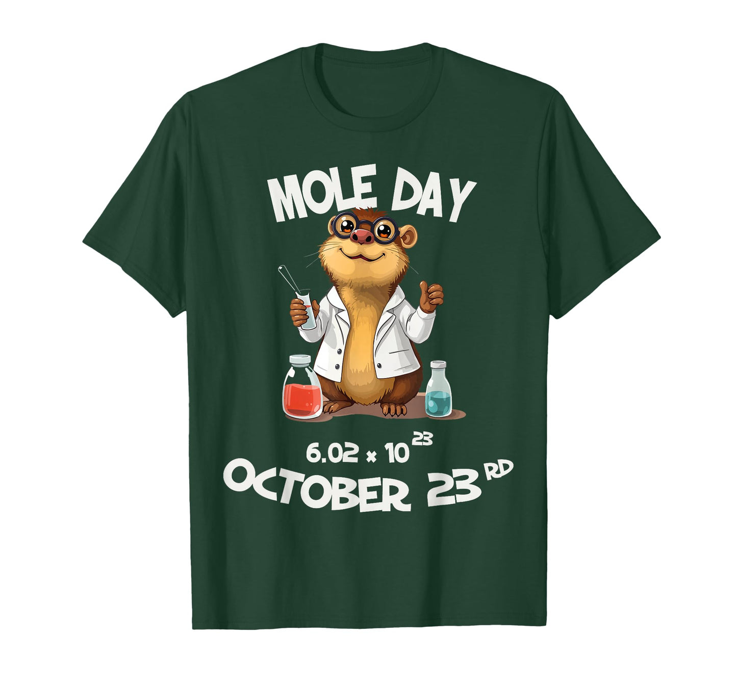 Funny Mole Day Avogadro's Number October 23rd T-Shirt