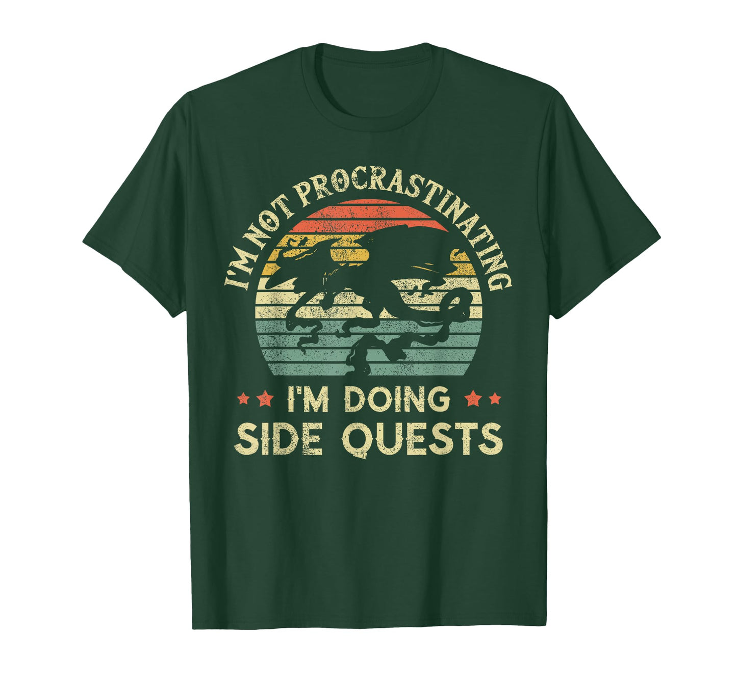I'm Not Procrastinating I'm Doing Side Quests Retro Vintage T-Shirt