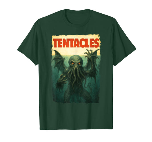 Cthulhu Movie Parody Poster, Tentacles Lovecraftian Horror T-Shirt
