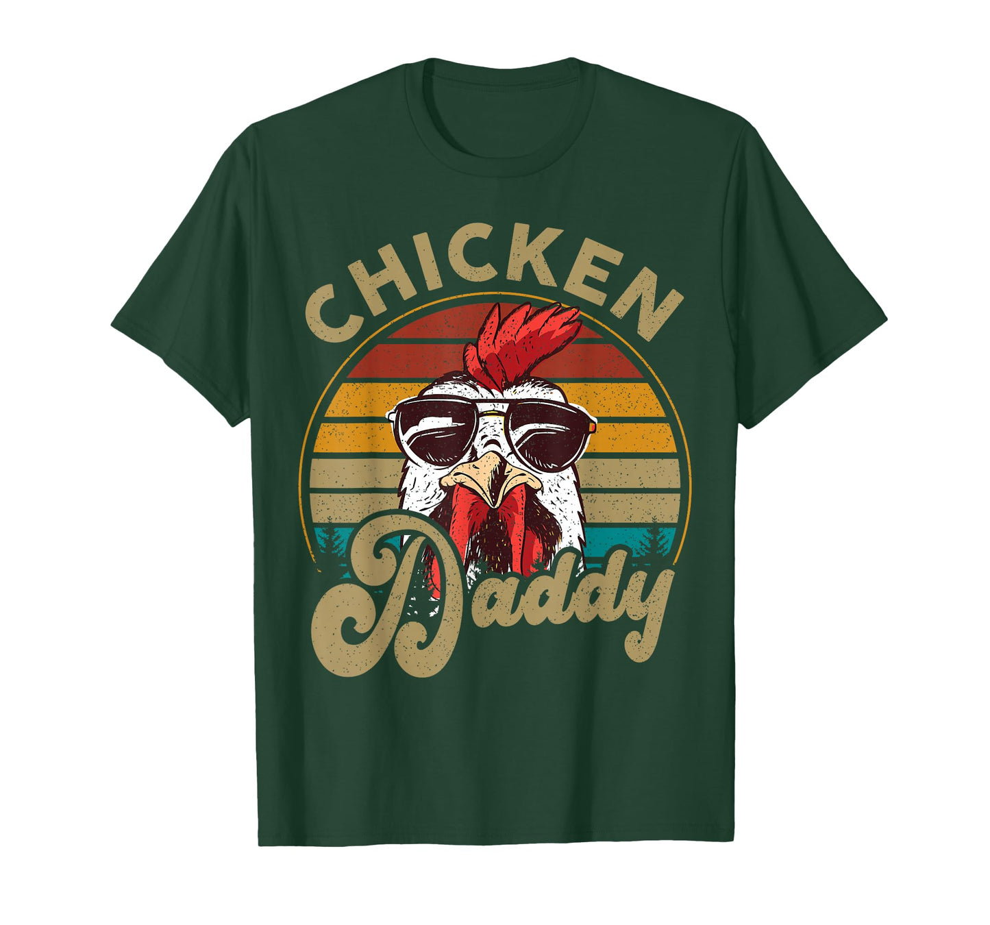 Chicken-Shirt Rooster Daddy Vintage Farmer Funny Dad Father T-Shirt