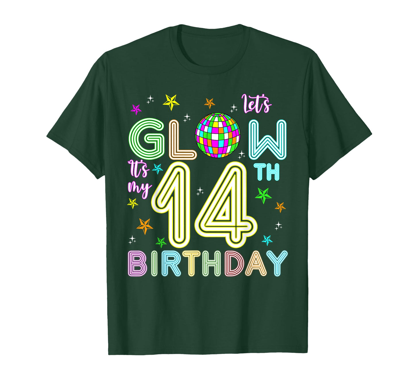 It's My 14th Birthday Glowing 80s 14 Year Old T-Shirt
