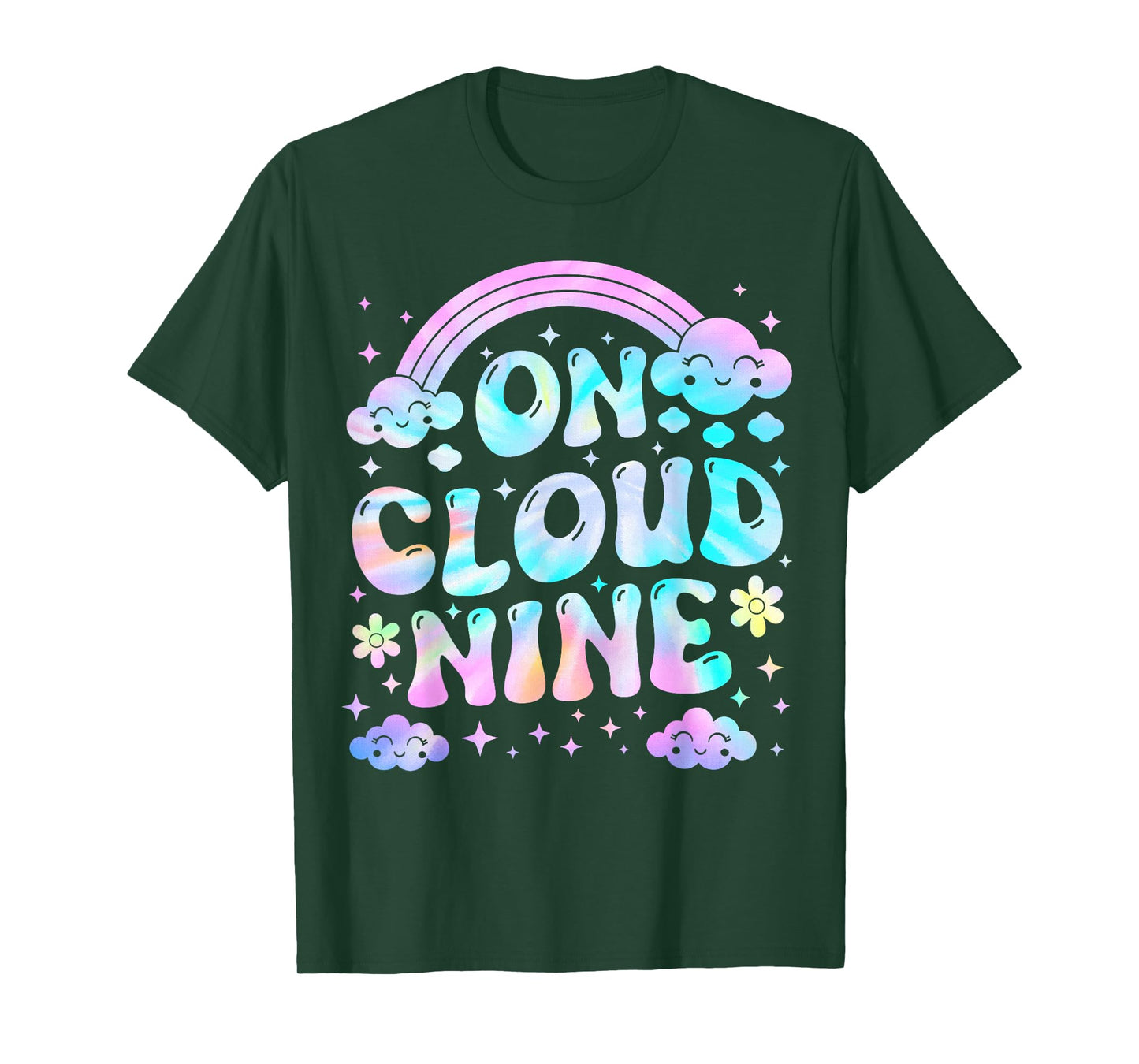 Groovy On Cloud Nine Bday 9th Birthday Girl 9 Year Old T-Shirt