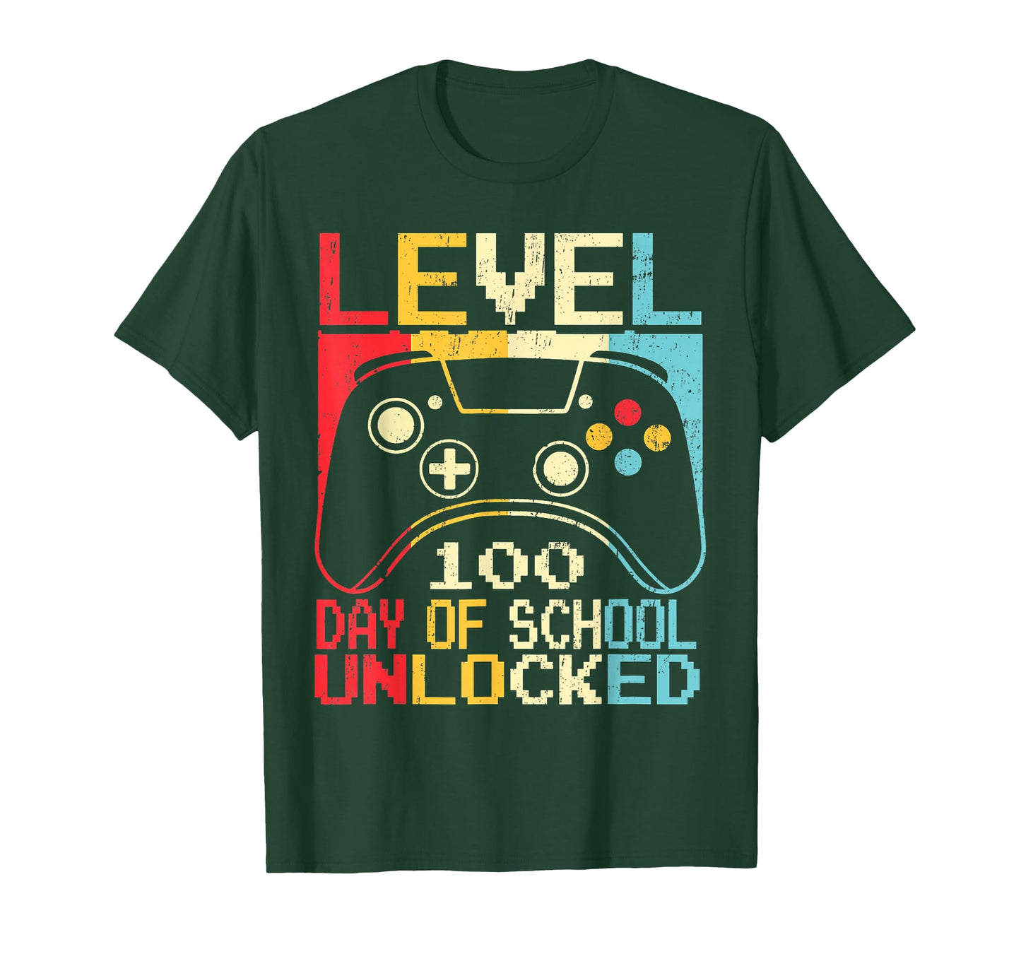 100 Days of School Boys 100th Day of School Level Unlocked T-Shirt