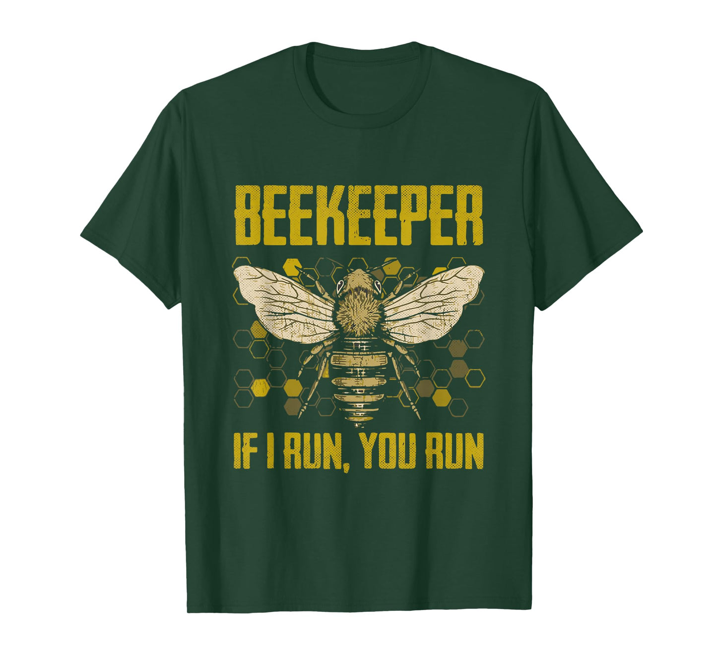 Beekeeping Men Vintage Bee Keeper Outfit If I Run You Run T-Shirt