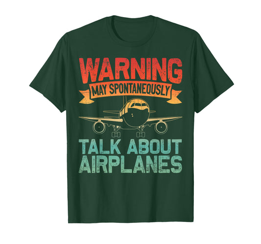 Funny Airplane Shirt Men Women Plane Aviation Pilot Aircraft T-Shirt