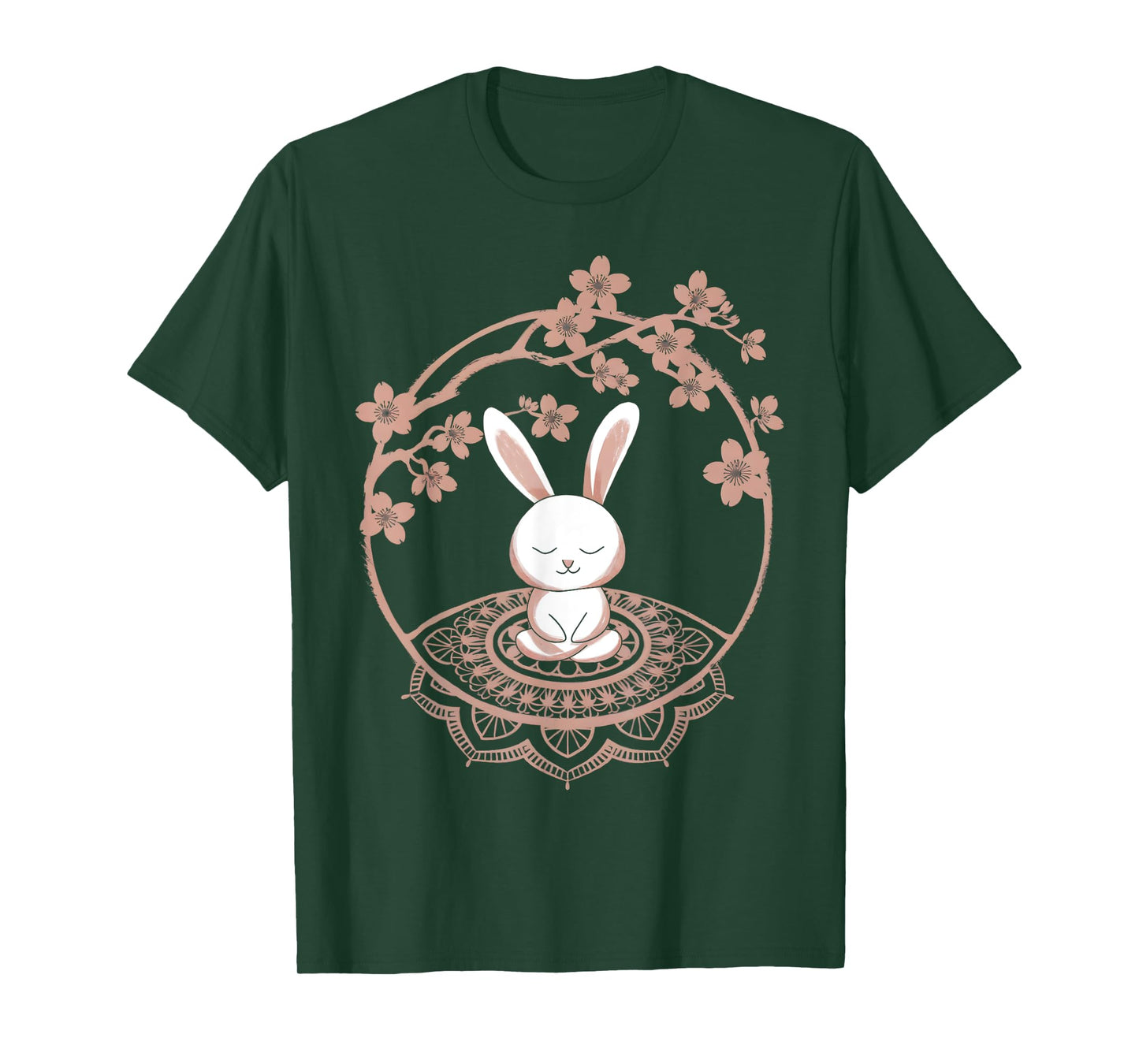 Peaceful Meditating Easter Bunny Funny Yoga Easter T-Shirt