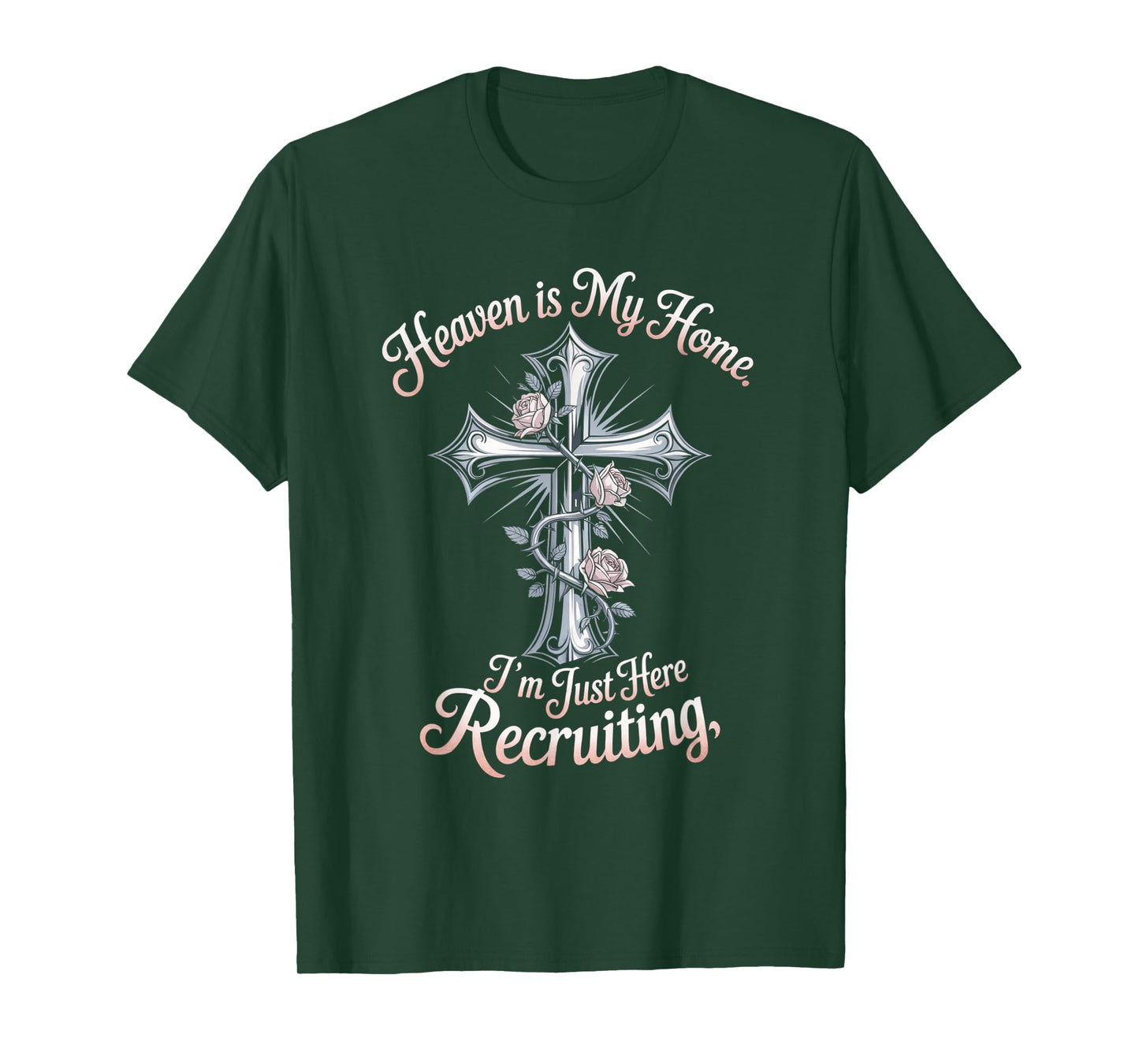 Heaven is My Home Funny Christian Faith Design T-Shirt