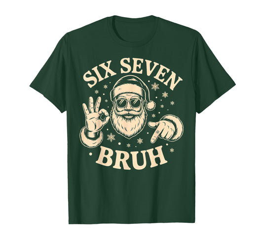 Bruh 67 Christmas Santa Six Seven 6 7 Christmas T-Shirt