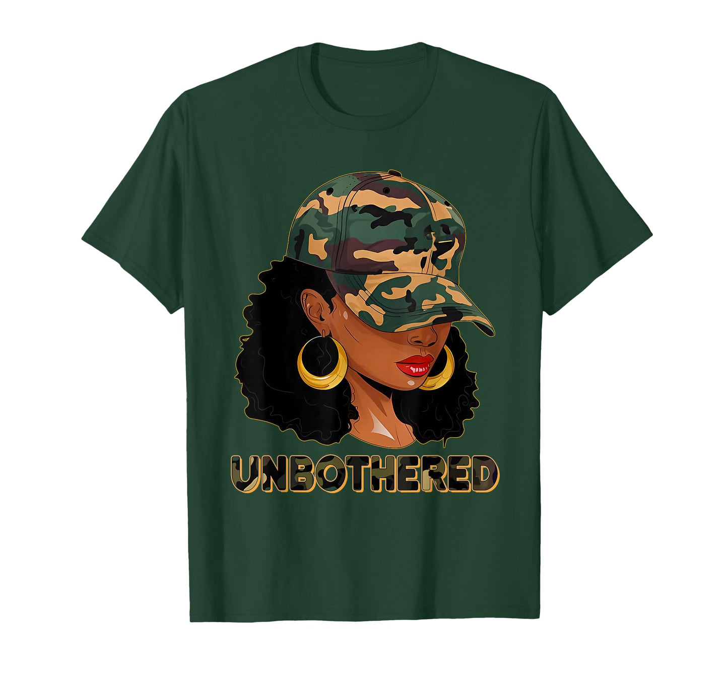 Unbothered Black Woman Melanin African Black History Month T-Shirt
