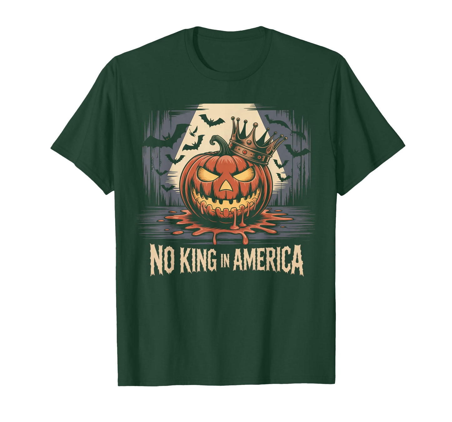 No Kings in America Since 1776 Distressed USA Flag Vintage T-Shirt