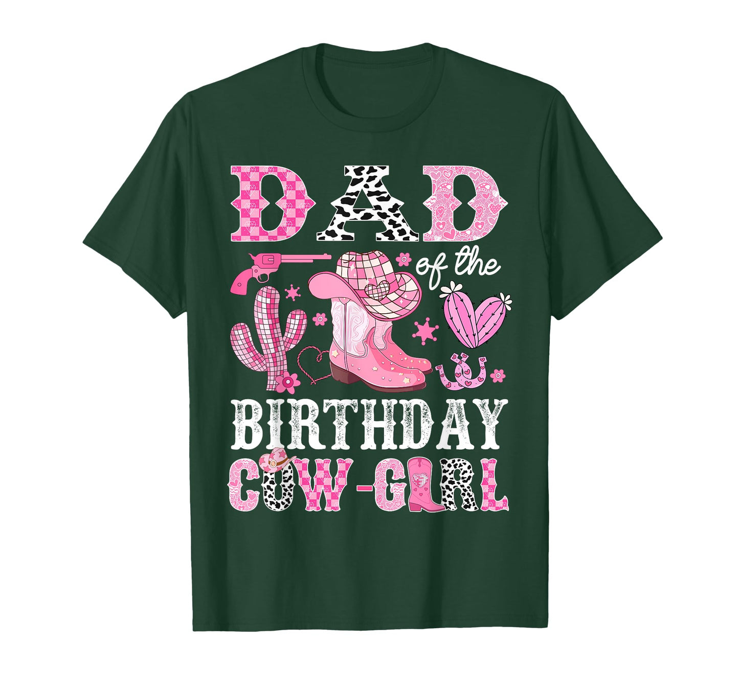 Dad Of The Birthday Cow-Girl Rodeo Cowgirl Bday T-Shirt