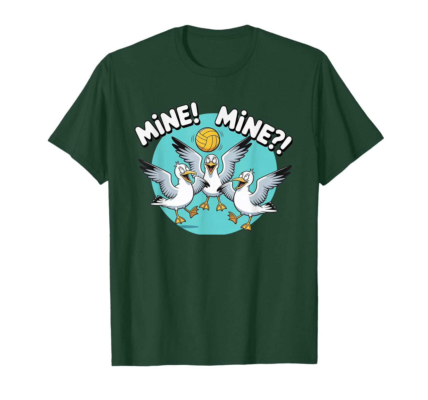 Seagull Volleyball Mine Mine Beach Bird Ocean Lovers T-Shirt