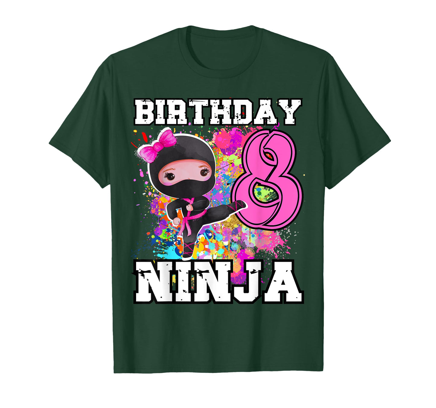 Birthday Ninja 8 year old Funny Ninja Party Birthday T-Shirt