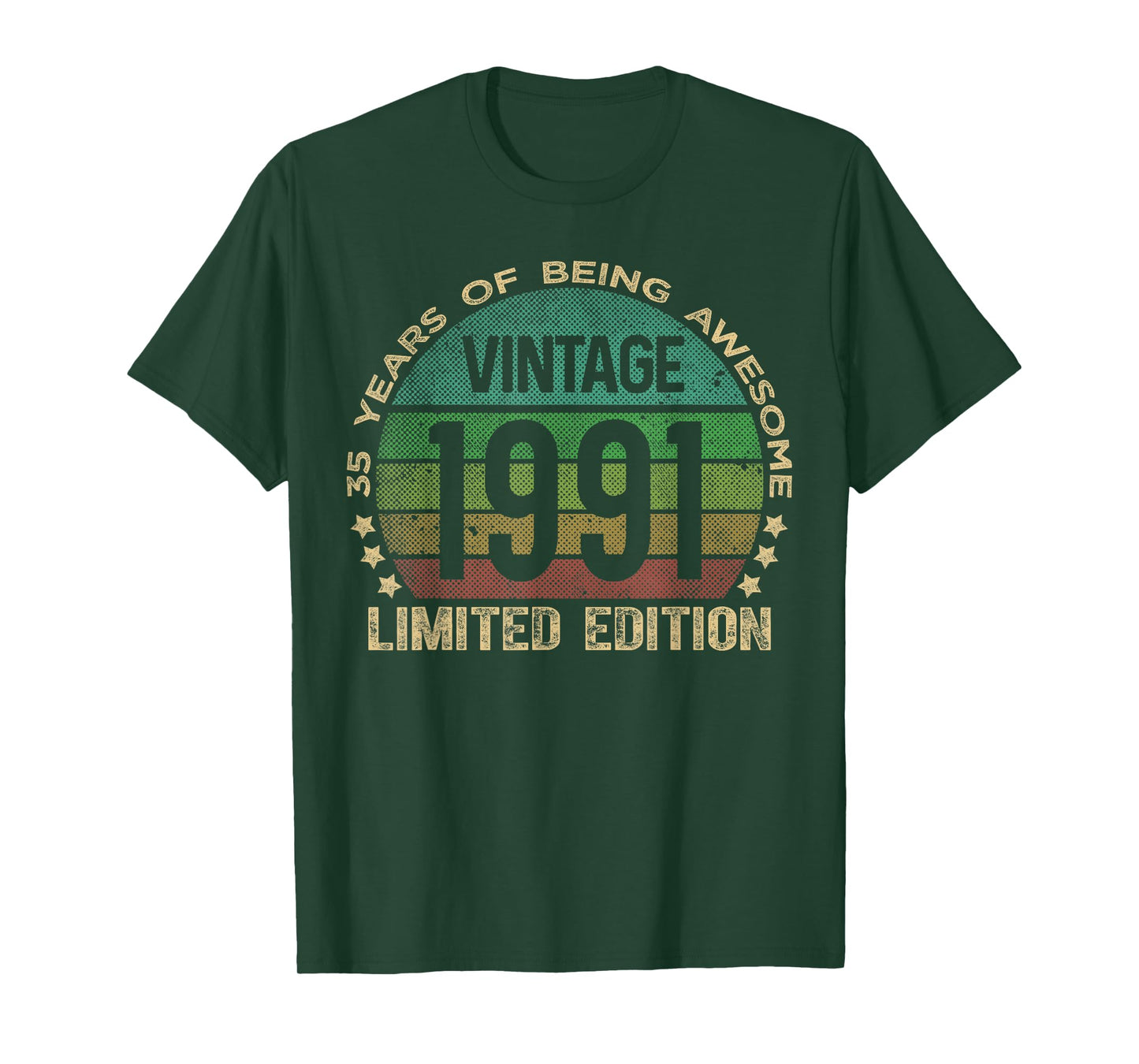 35 Year Old Gifts Vintage 1991 Limited Edition 35th Birthday T-Shirt