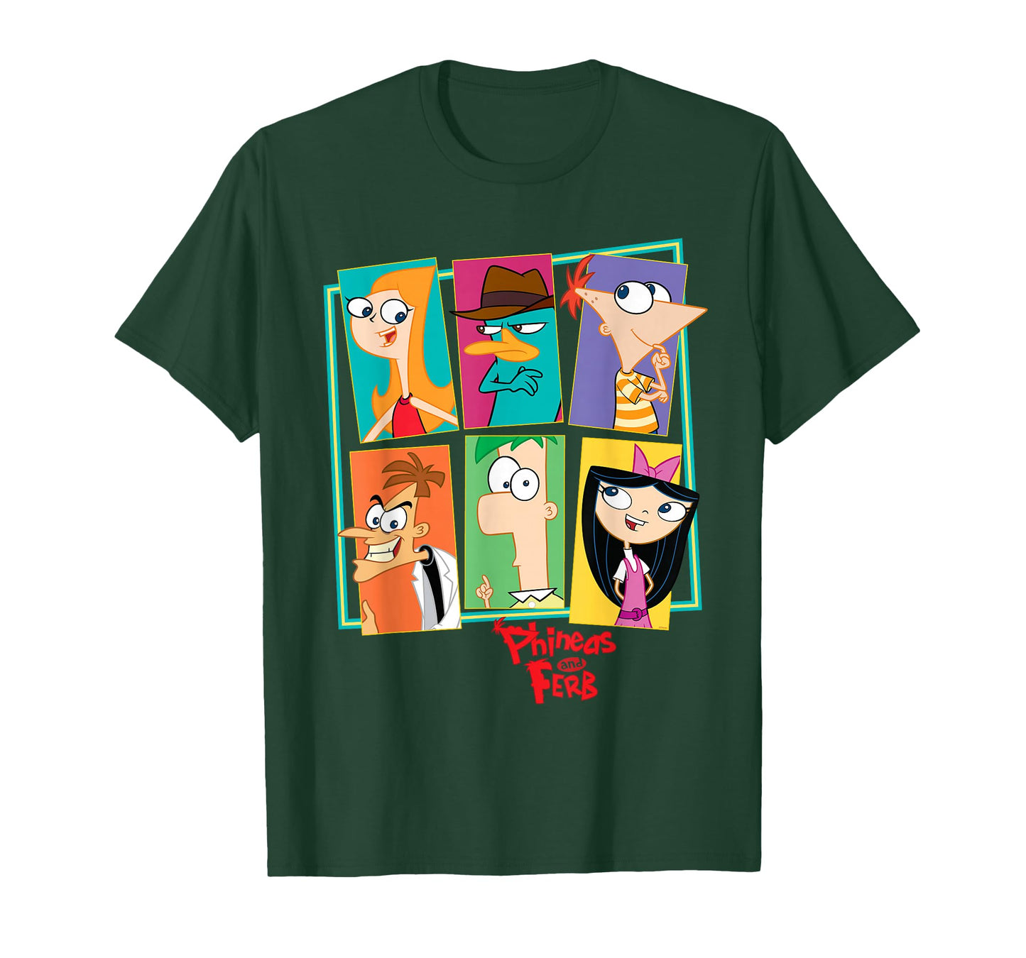 Disney Phineas and Ferb Character Collage T-Shirt