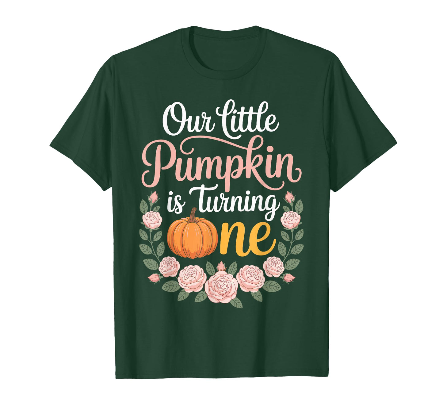 Our Little Pumpkin is Turning one Pumpkin First Birthday T-Shirt