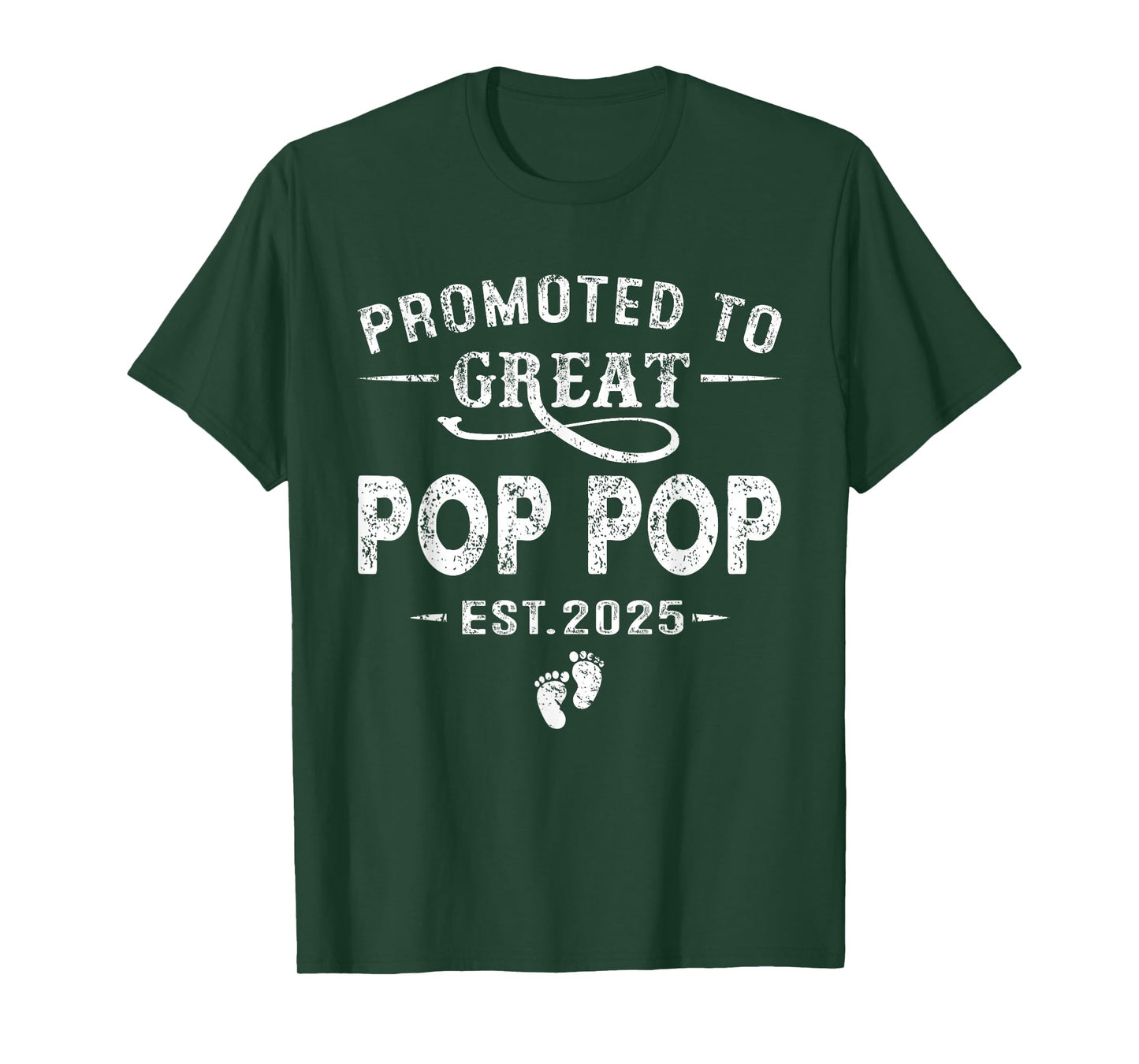 Promoted To Great Pop Pop Est 2025 Pregnancy Announcement T-Shirt