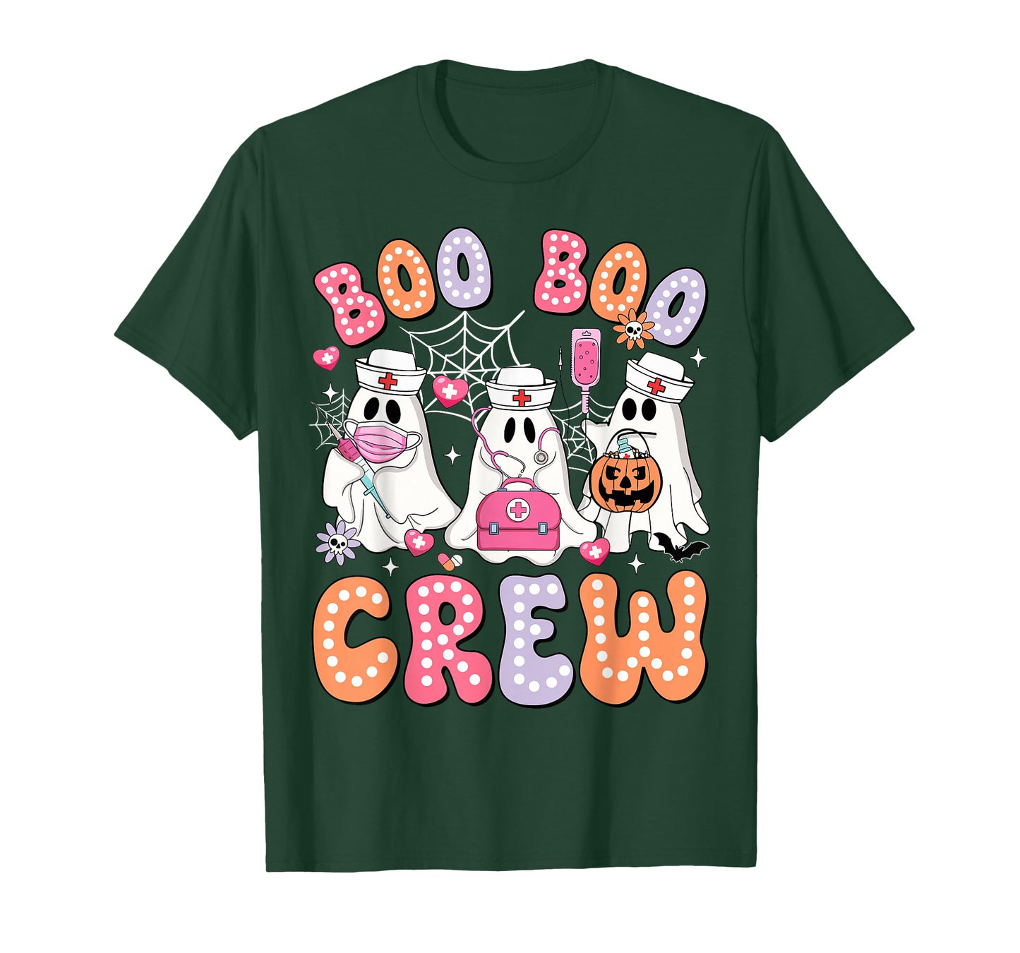 Boo Boo Crew Nurse Funny Ghost Halloween Nurse Life Women T-Shirt