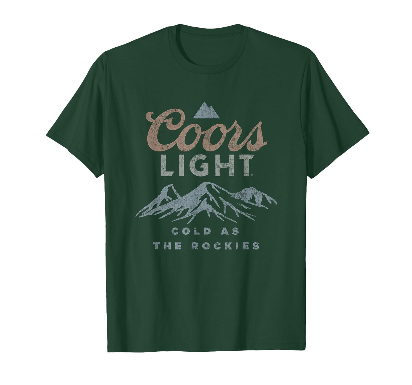 Coors Light Cold As The Rockies Vintage Beer Label T-Shirt