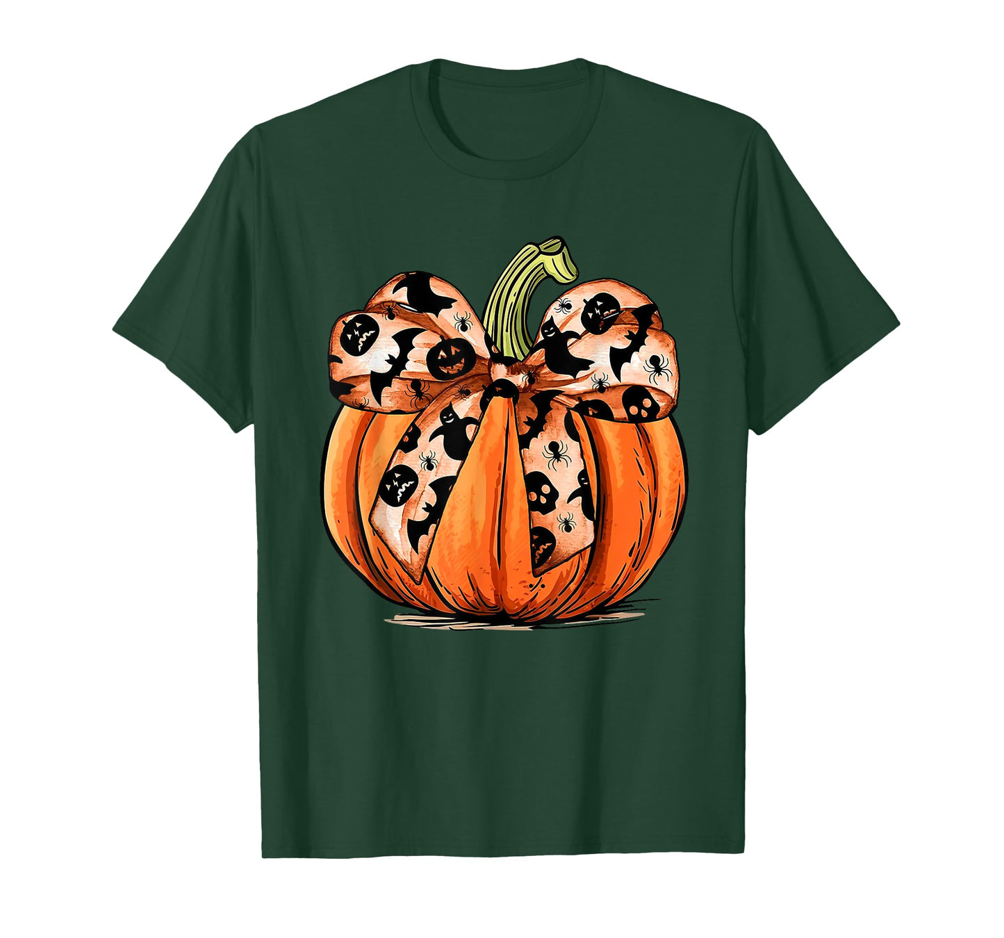 Coquette Bow Pumpkin Ghost Autumn Halloween Boujee Boo-jee T-Shirt