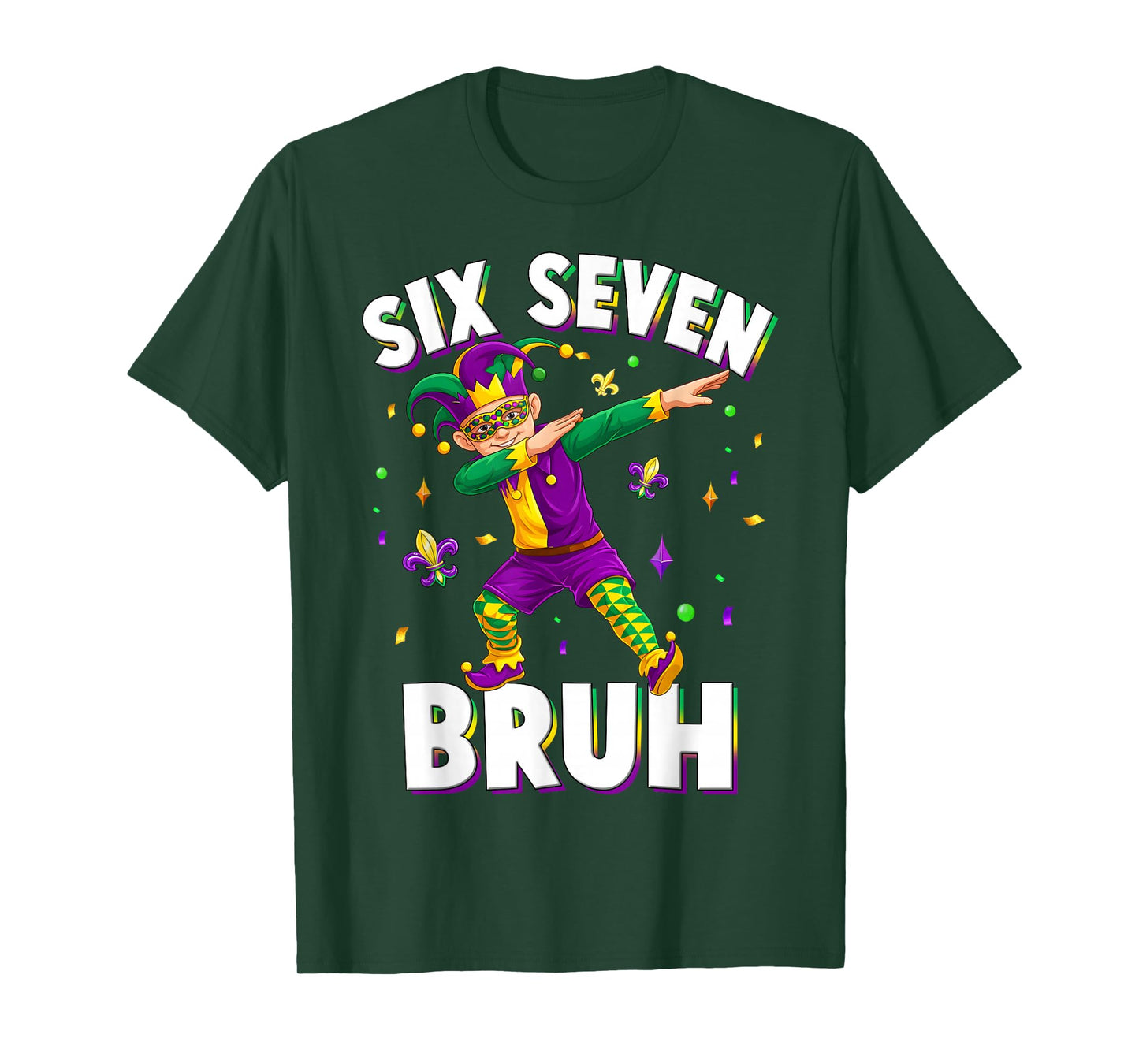 Six Seven Mardi Gras Jester 67 Meme Carnival 6 7 Kids Boys T-Shirt