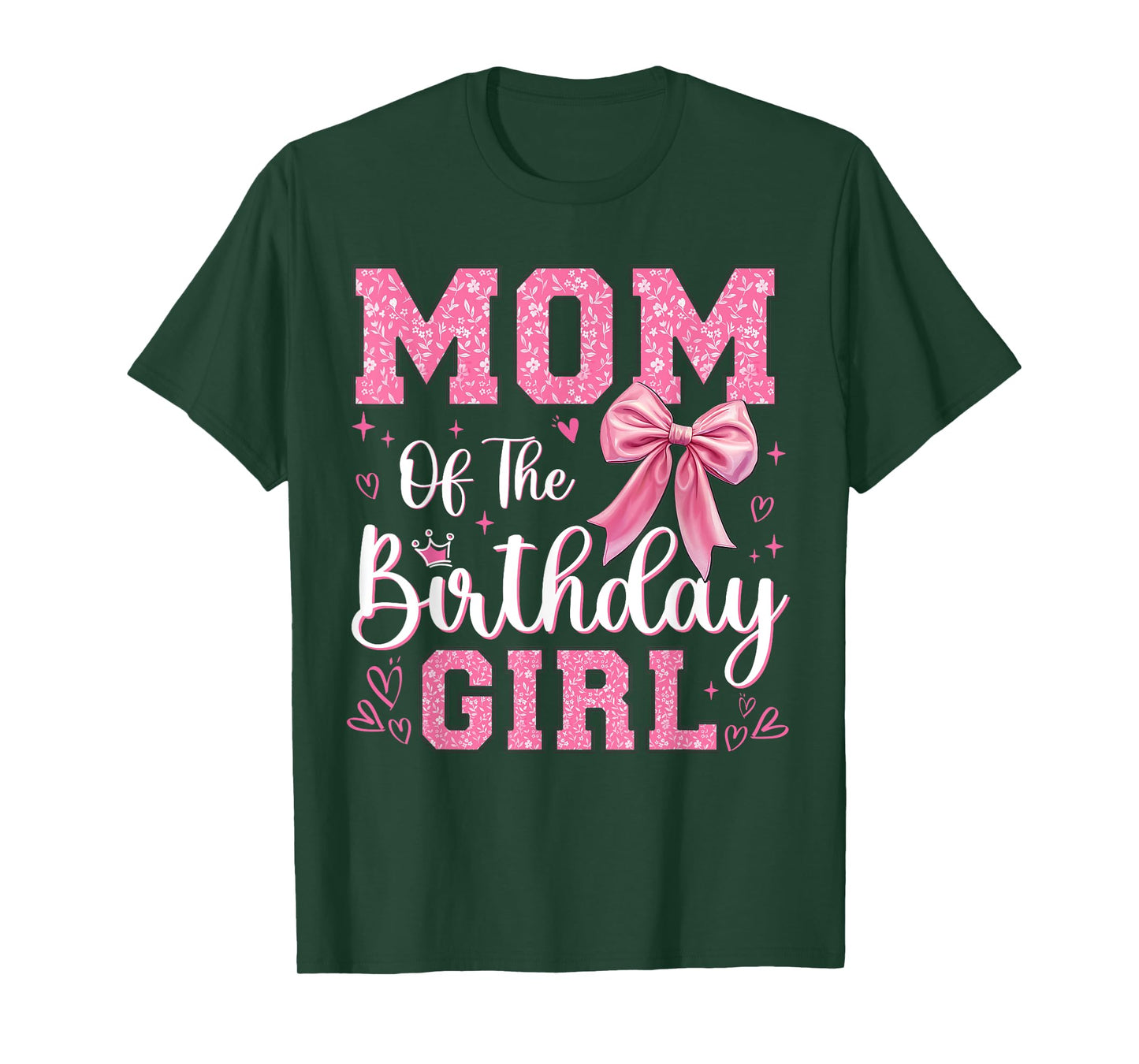 Mom of The Birthday Girl Coquette Bow Birthday Party T-Shirt