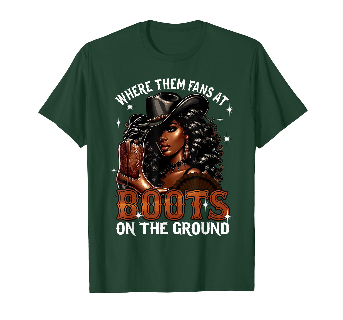 Boots On The Ground Cowgirl Black Woman Africa Black History T-Shirt