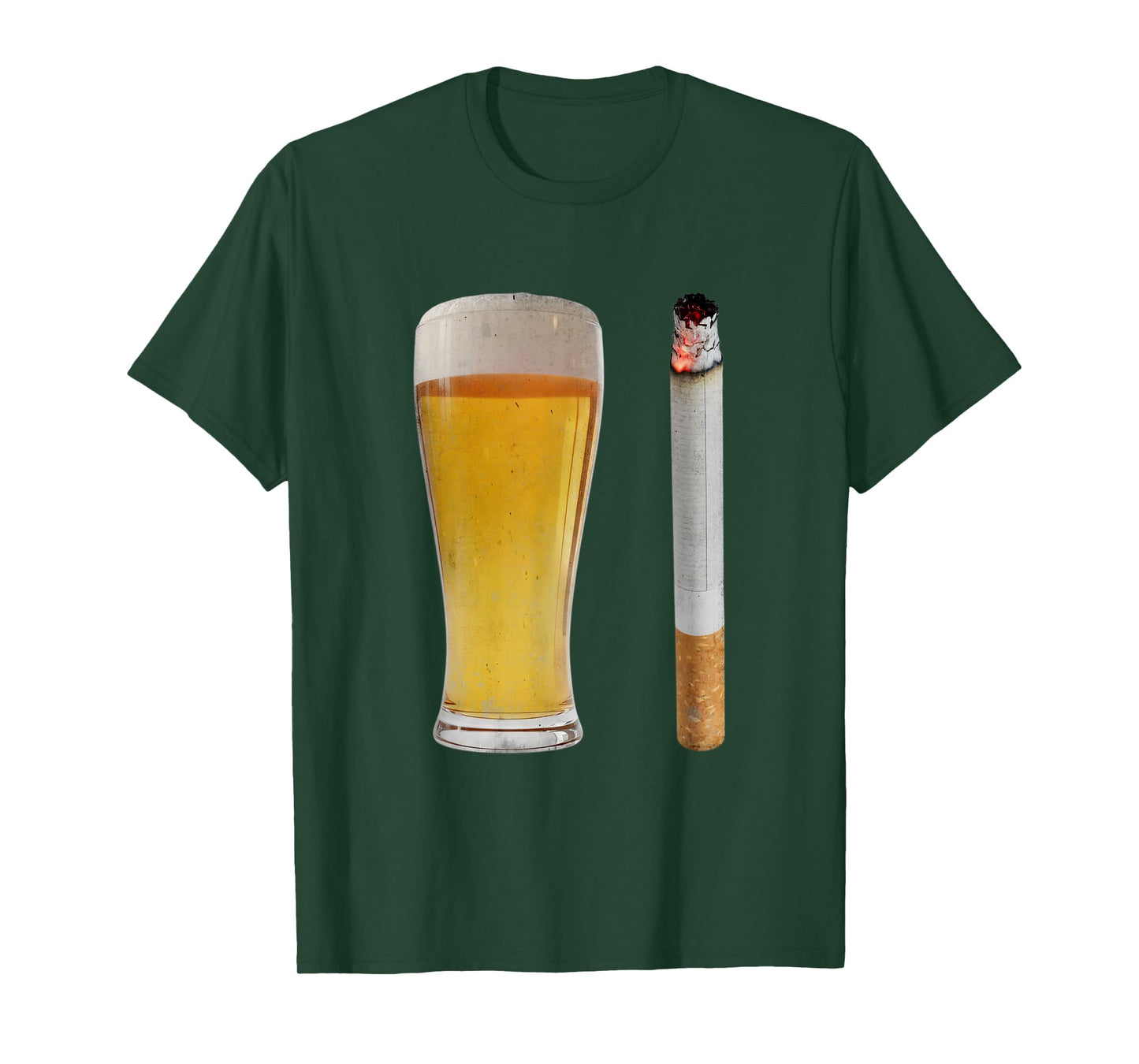 Beer & Cigarette Lover Day Drinking Dad Smoking Beer Lover T-Shirt