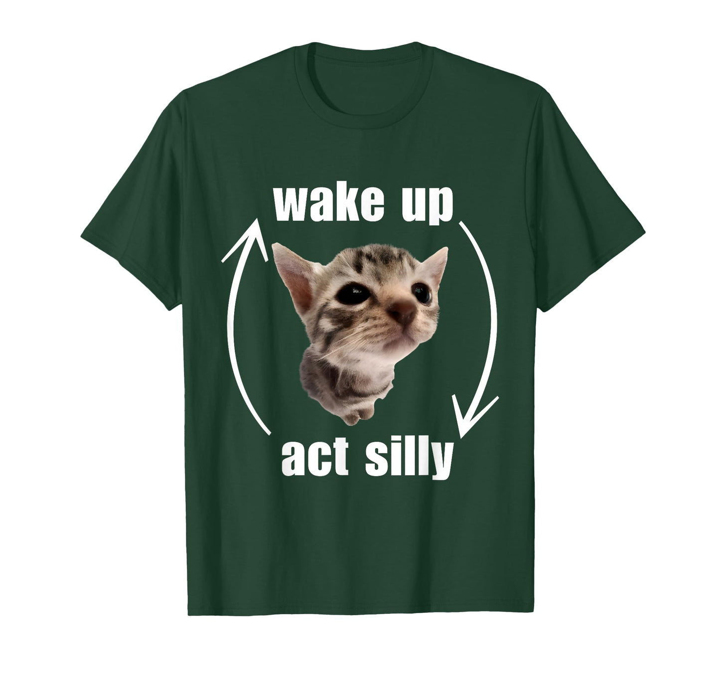 Wake Up Act Silly Cat T-Shirt
