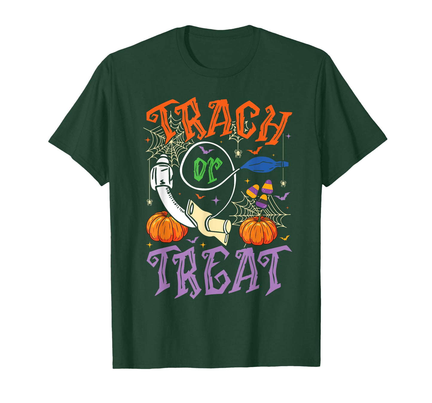 Respiratory Therapist Trach or Treat ICU RN Halloween Nurse T-Shirt