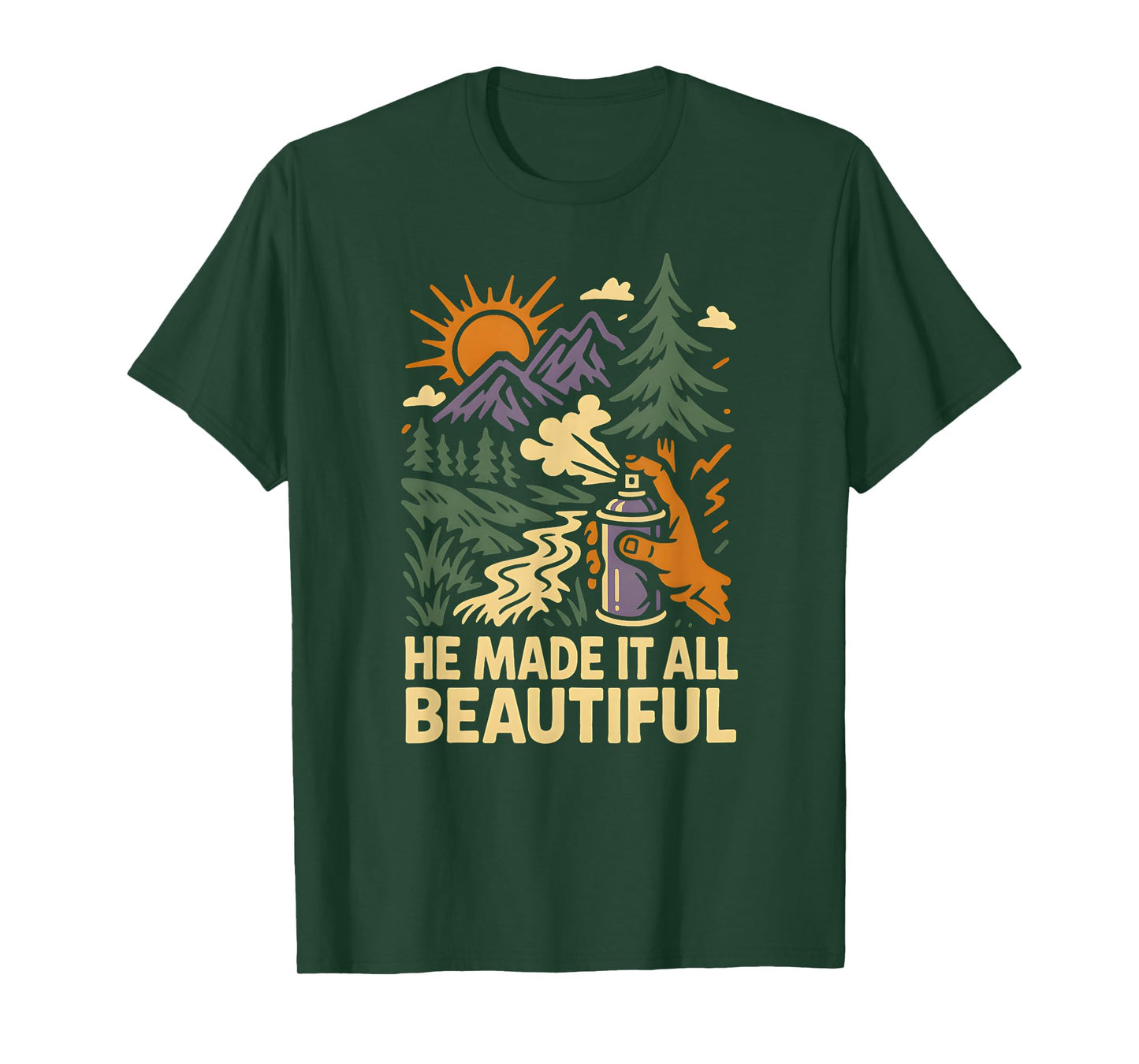 Nature He Made It All Beautiful Vintage Womens Christian T-Shirt