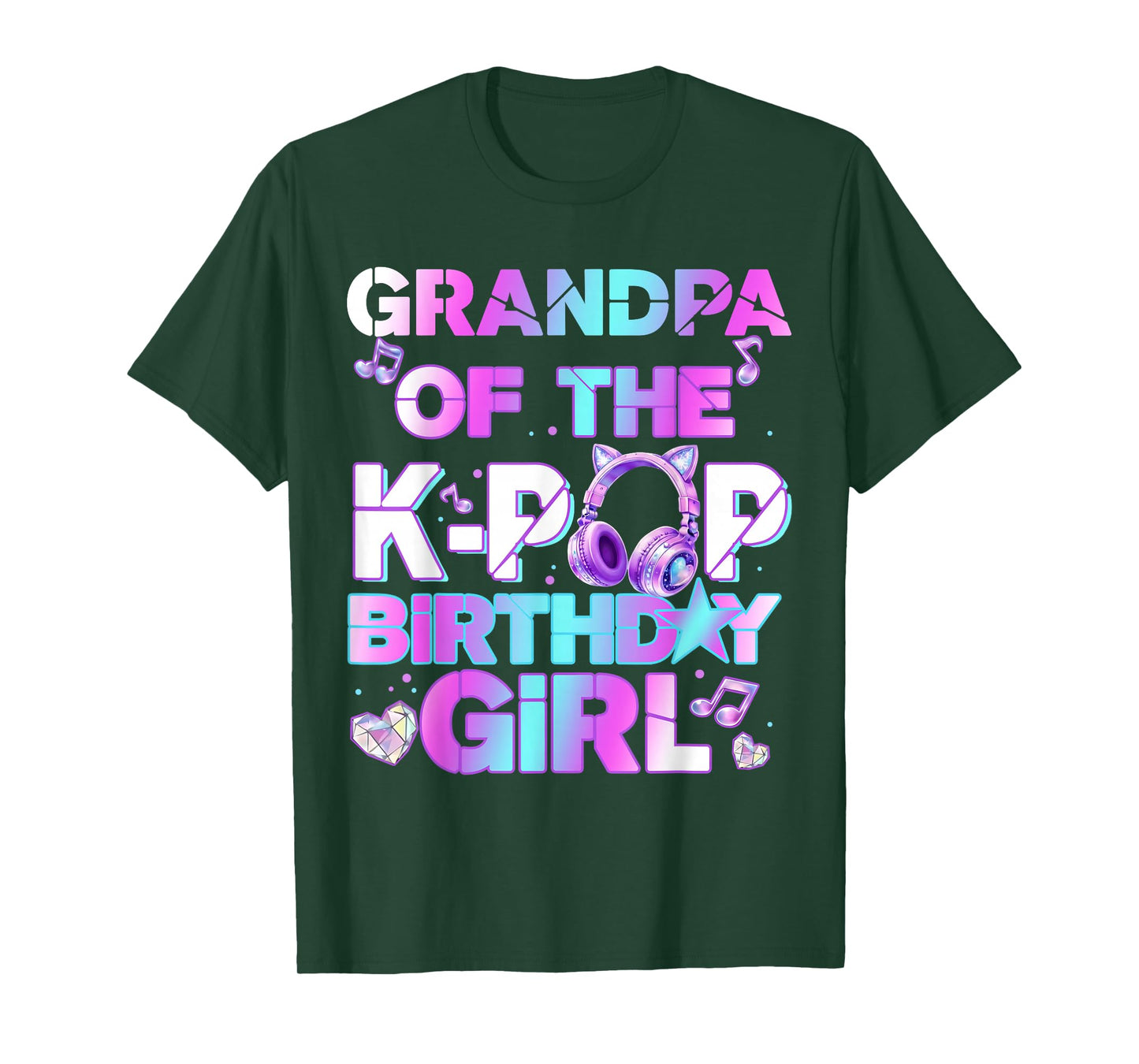 Grandpa of The K-PoP Birthday Girls Korean Music Lovers T-Shirt
