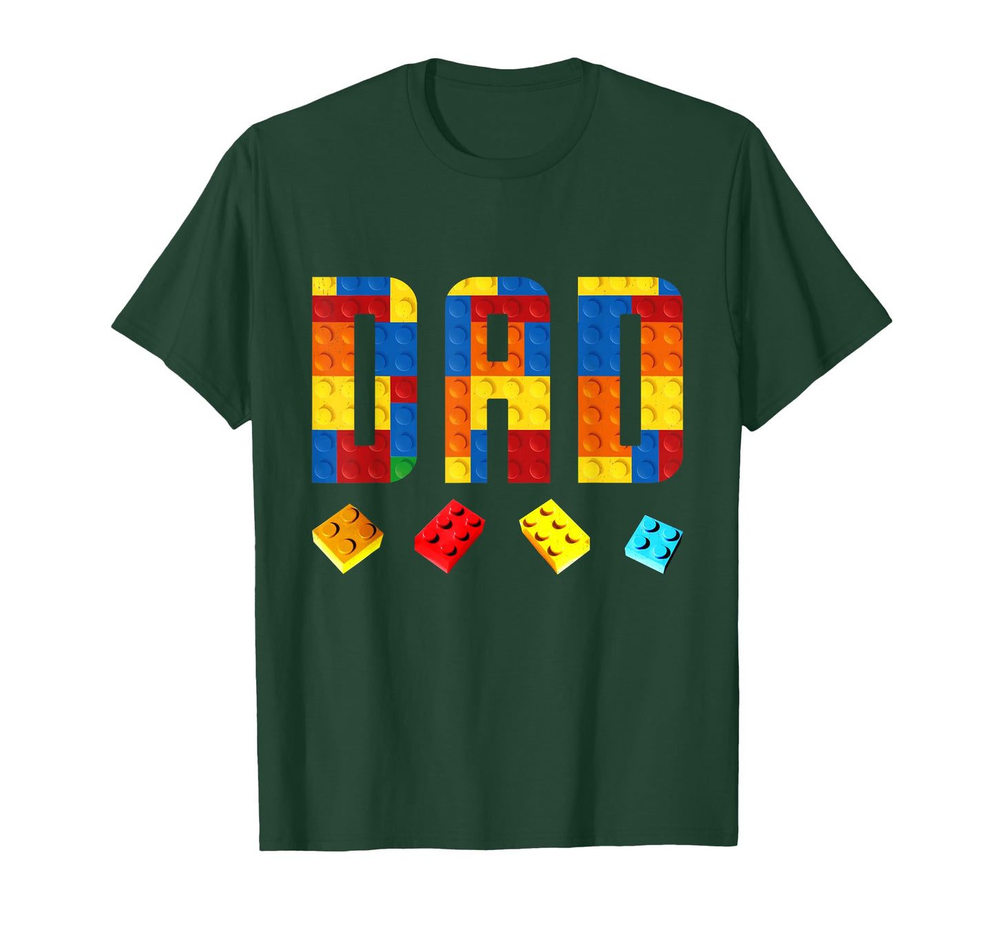 Dad Master Builder Building Blocks Birthday Family Matching T-Shirt