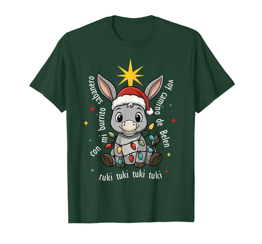 Con Mi Burrito Sabanero Mexican Tuki Tuki Donkey Latino Xmas T-Shirt