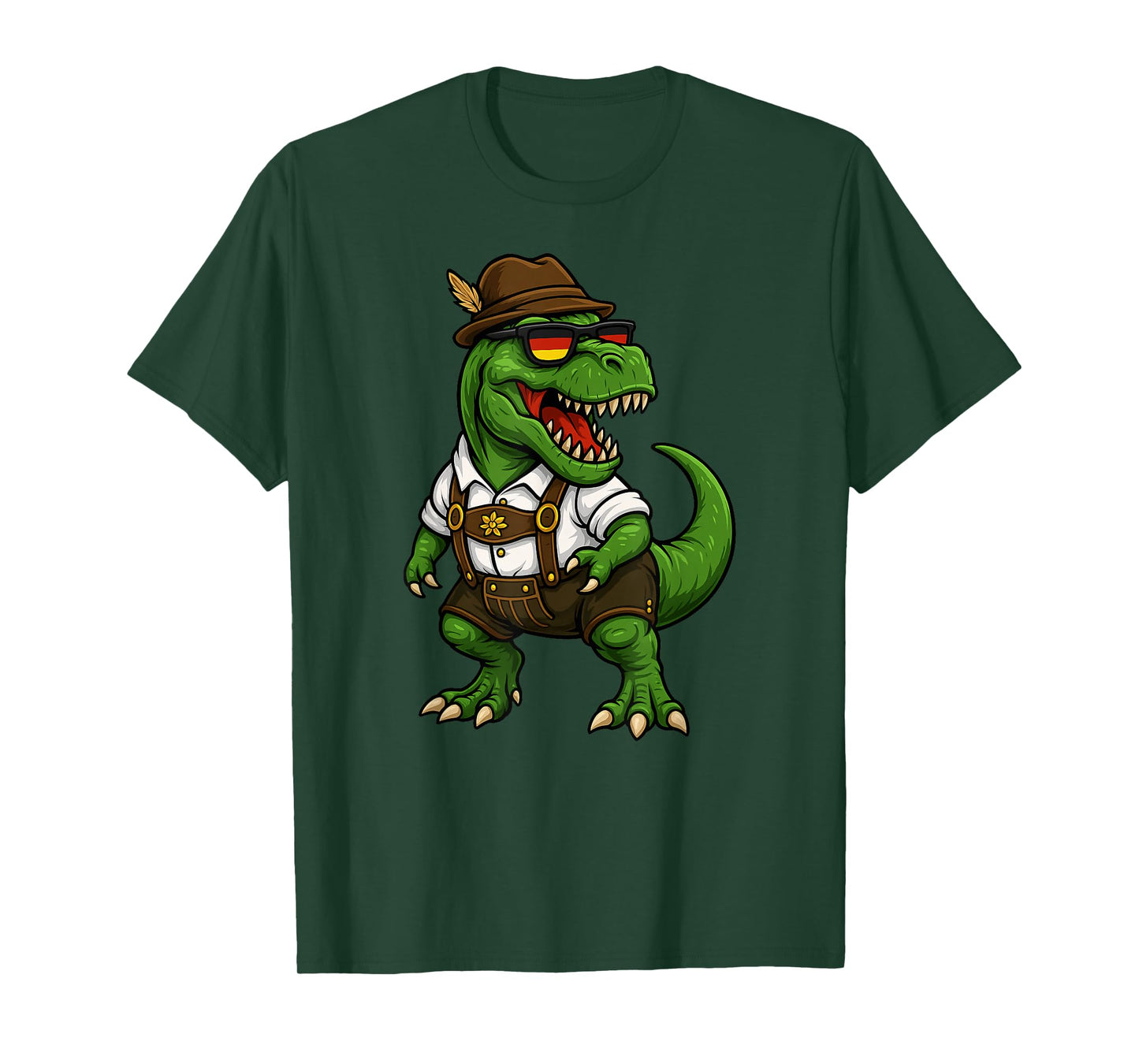 Trex Dinosaur Bavarian German Costume Boys Men Kids T-Shirt